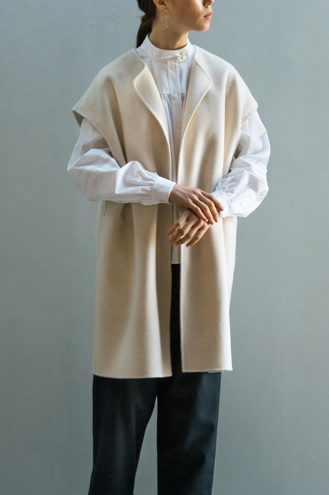 新品】ARTS&SCIENCE／No Collar Bulky Jacket-