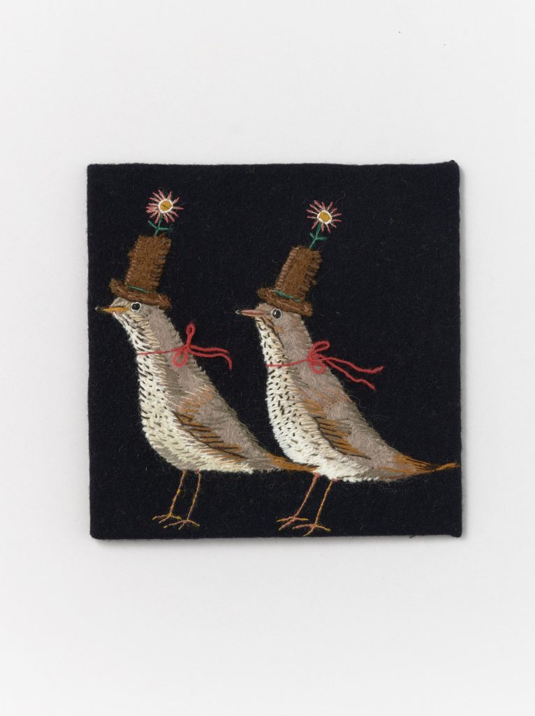 Two Thrushes in Hats
